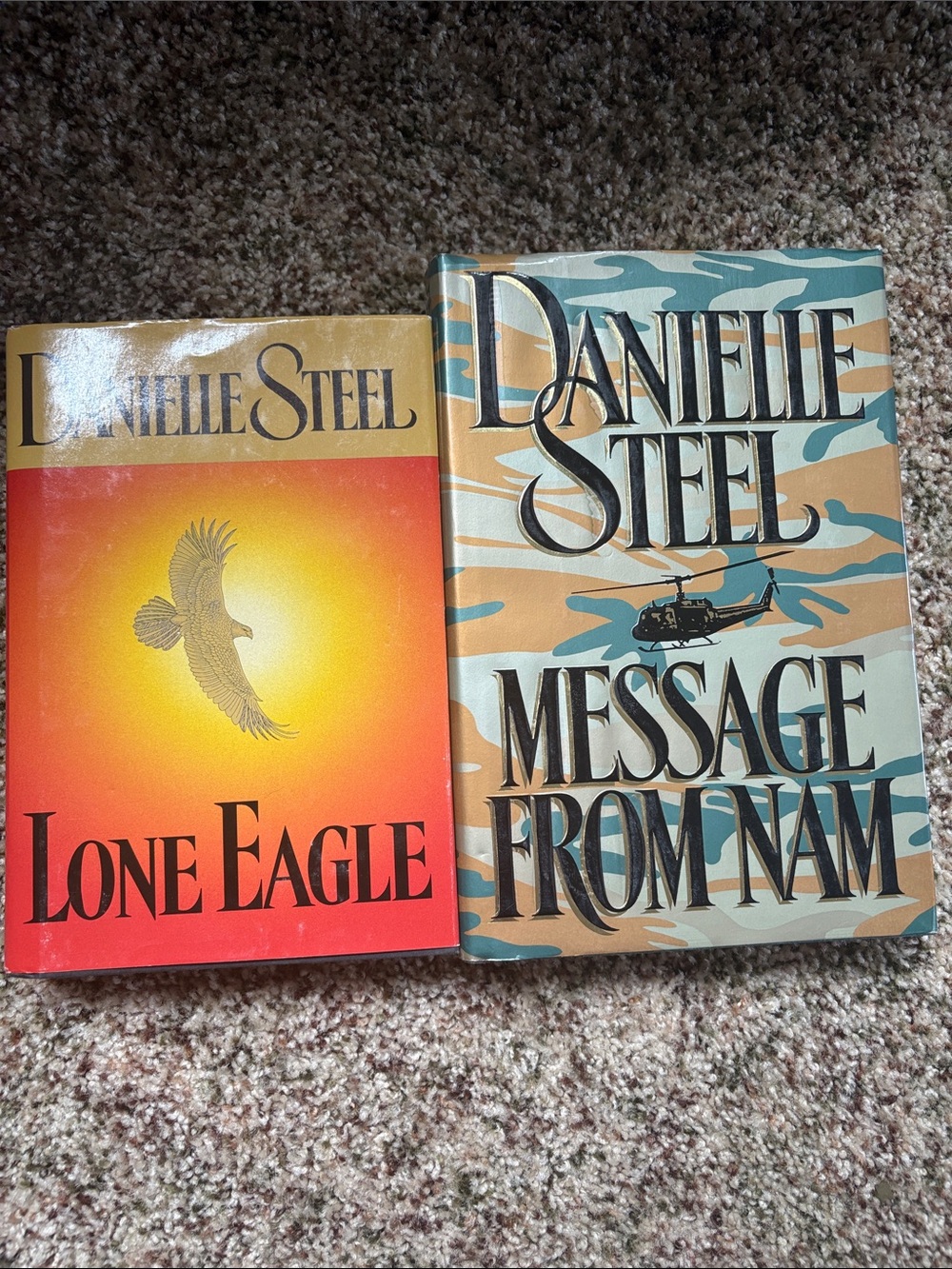 Danielle Steel Hardcover Books - Red & Camo Covers